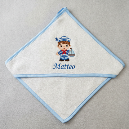 Accappatoio triangolo maschietto