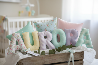 Cuscini lettere che formano nome