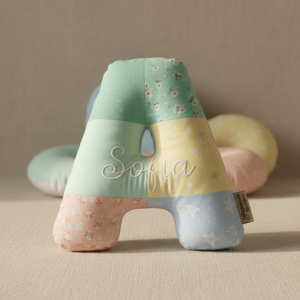 Cuscino lettera personalizzato