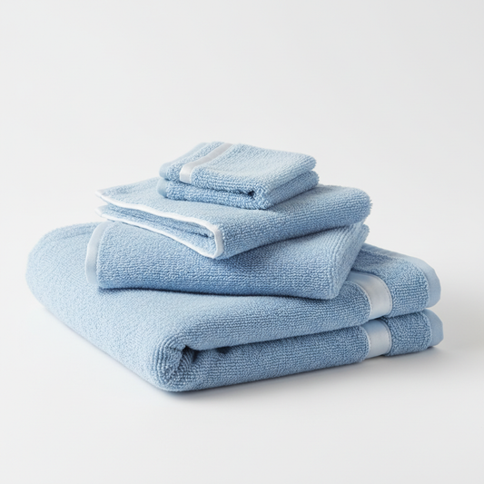 Set tre asciugamani blu